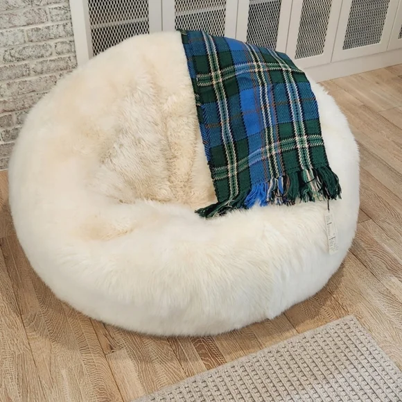 🌲 Wool throw or scarf - Picture 3 of 4